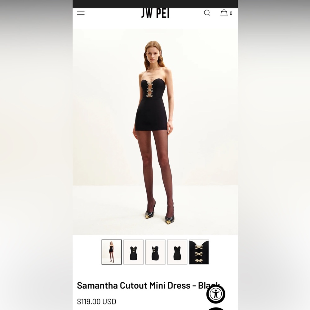 JW PEI Black Mini Dress